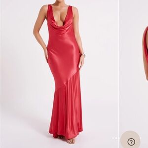 Meshki Red Satin Gown XS